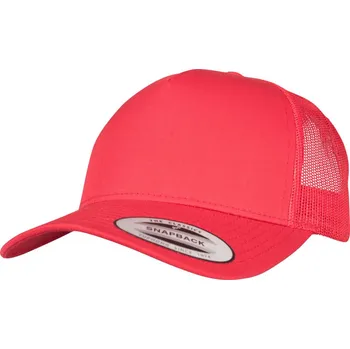 Pracovní přilba Flexfit Kšiltovka 6506 Retro Trucker, 5 panelová COT55650600499-red Červená UNI