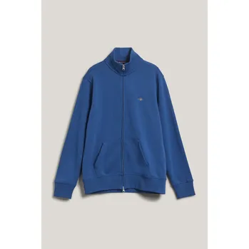 Pánské oblečení MIKINA GANT REG SHIELD FULL ZIP SWEAT RICH BLUE