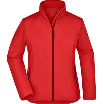 pracovní bunda James & Nicholson Bunda JN 1021, 3-vrstvá, softshellová, dámská COT02102100405-red 2XL Červená