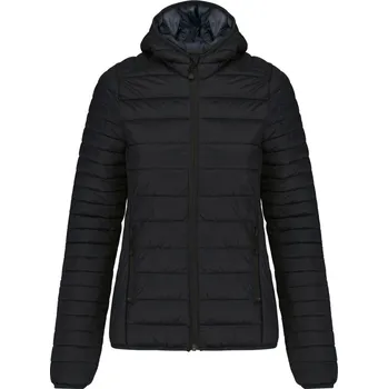 Dílna Kariban Bunda s kapucí Kariban K6111, prošívaná, lehká, dámská COT20611100200-black Černá XS