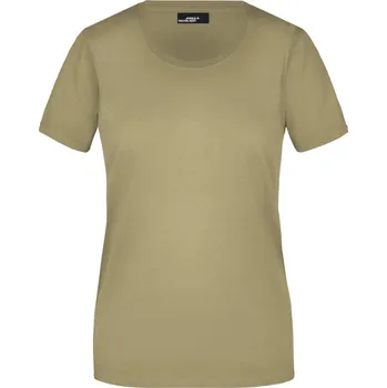 pracovní tričko James & Nicholson Tričko JN 901, krátký rukáv, dámské COT02090155502-khaki M Khaki