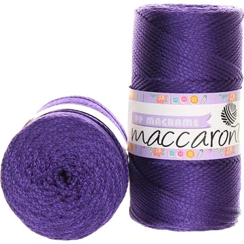 Příze Maccaroni PP Macrame 2 mm tmavě fialová 26
