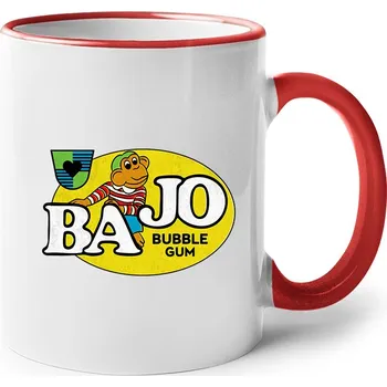 Keramický hrnek BAJO, Barva Červená, Velikost 330 ml, Canvas Keramický hrnek s barevným uchem Bezvatriko.cz 2841