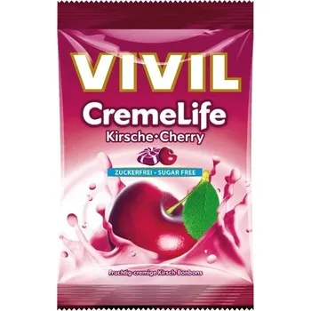 Bonbon Vivil CremeLife višeň bez cukru—90 g