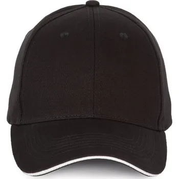 Kariban Kšiltovka Kariban KP185, sandwich, 6 panelová COT20018598099-black/white Černá/bílá UNI