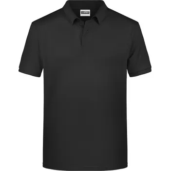 Pánské tričko James & Nicholson Polokošile JN 8010, bio bavlna, krátký rukáv, pánská COT02801000204-black XL Černá