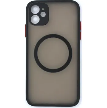 MagSafe silikonový kryt pro iPhone 12 - Černý