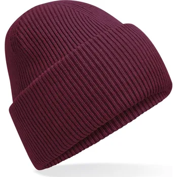Pracovní přilba Beechfield Čepice Recycled B385R s manžetou, pletená COT53385R37099-burgundy UNI Burgundová