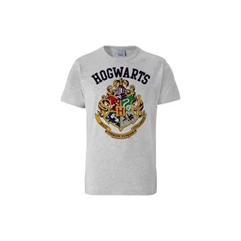 Pánské tričko Pánské easy fit tričko Harry Potter: Hogwarts (M) šedé bavlna