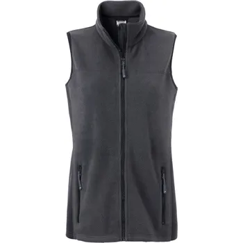 pracovní vesta James & Nicholson Vesta JN 855 Strong, fleecová, dámská COT02085582802-carbon/blac M Šedá/černá