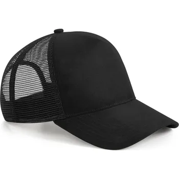 Pracovní přilba Beechfield Kšiltovka B 643 Suede Snapback Trucker, 5 panelová COT53064300299-black Černá UNI