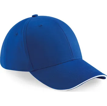 Pracovní přilba Beechfield Kšiltovka B 20 Athleisure, 6 panelová, sandwich COT530020y2999-bright roya UNI Modrá královská jasná/bílá