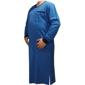 Pánská noční košile xcena Pánská noční košile bavlněná dlouhý rukáv Velikost: L