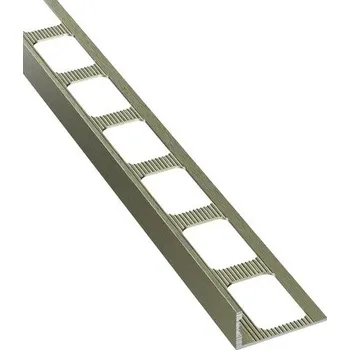 Podlahová lišta Lišta ukončovací "L" Havos champagne kartáčovaný, hliník elox, délka 250 cm, výška hrany 10 mm, ALEKCH10250