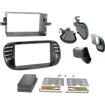 2DIN redukce pro Fiat 500 10/2007- černá lesklá