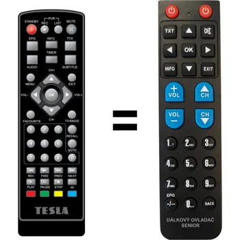 Tesla TE-380 mini náhradní dálkový ovladač pro seniory