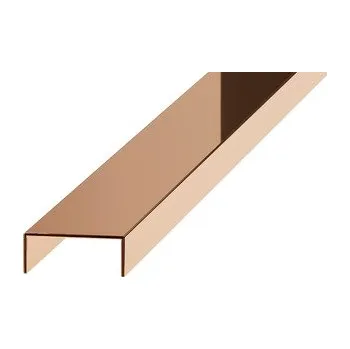 ukončovací lišta Lišta dekorační "U" Eviso bronze lesk, nerez PVD, délka 270 cm, šířka 10 mm, PRBR0001