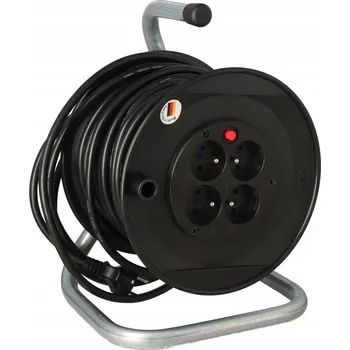 Napájecí kabel Prodlužovací Kabel As Schwabe na bubnu 15 m, 4 ks černý