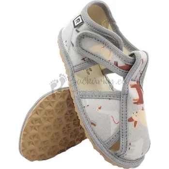 Chlapecké bačkory Dětské flexi (barefoot) pantofle RAK 100015-5 Farma šedá - vel. 30