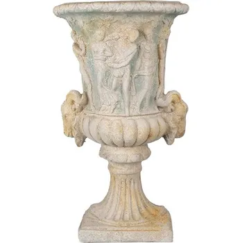 Květináč Béžový antik nástěnný květináč v barokním stylu Baroque - 47*23*77cm