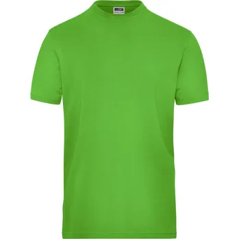 pracovní tričko James & Nicholson Tričko JN 1802 Solid, elastické, z bio bavlny, krátký rukáv, pánské COT02180204216-lime green 6XL Zelená lime