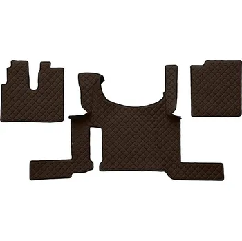 autokoberec Kožené koberce MAN TGX II - automat, ruční brzda, hnědé