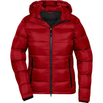 pracovní bunda James & Nicholson Bunda JN 1167, prošívaná, dámská COT02116787600-red/black XS Červená/černá