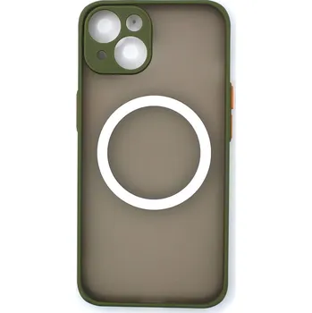 MagSafe silikonový kryt pro iPhone 15 Plus - Zelený