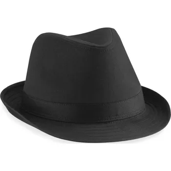 Pracovní přilba Beechfield Klobouk Fedora B 630 COT53063000234-black Černá L-XL