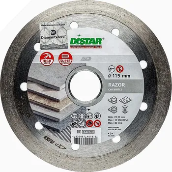Řezný kotouč DISTAR RAZOR 115 x 22,23 mm DIAMANTOVÝ KOTOUČ NA GRES