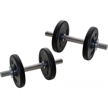 Jednoruční nakládací činkový set (kotouče s cementovou náplní) - 2 x 5 kg