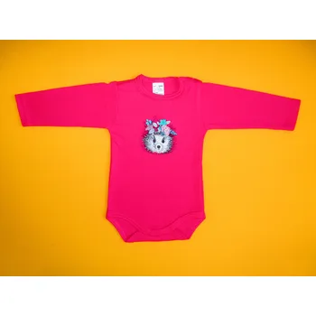 Kojenecké oblečení Arex, ČR Body dlouhý rukáv s obrázkem NOVÁ KOLEKCE Barva: tmavěrůžová, Velikost: 74