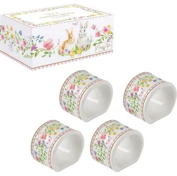 Kroužek na ubrousek Velikonoční kroužky na ubrousky 4ks Happy Easter 4,5cm, Easy Life