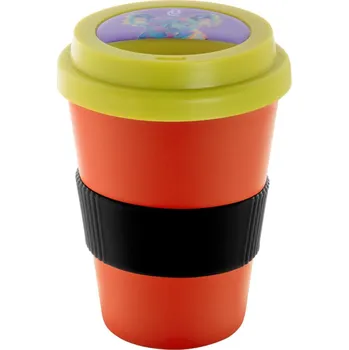 Reklamní CreaCup Mini termo hrnek na zakázku, úchop, oranžová, C