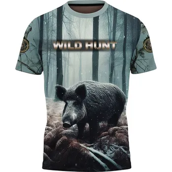 Pánské tričko tricko-celopotisk-divocak-les-myslivec velikost: 5XL - šířka 67 cm, délka 78 cm