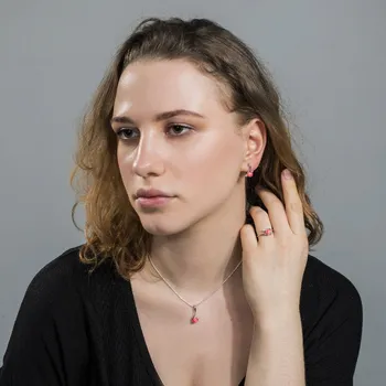 Prsten Nefelé - souprava s venezuelskými opály a čirými zirkony , Materiál: Růžové zlato, ryzost 585/1000