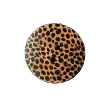 Knoflík Knoflík dřevěný - zvířecí kůže vzor E (2,39 cm)