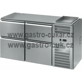 OEM Stůl chladící barový REGD-204E (2 sekce/délka 1580mm) s chlazenou vanou na nápoje