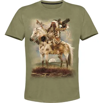 Pánské tričko tricko statecny indian velikost: 134 - šířka 37 cm, délka 48 cm