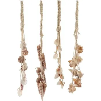 4ks závěsná dekorace mušle na provázku