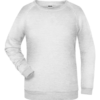 pracovní mikina James & Nicholson Mikina JN 793 raglánová, dámská COT02079360001-ash S Ash