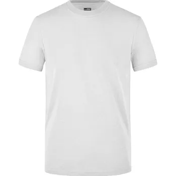 pracovní tričko James & Nicholson Tričko JN 838, krátký rukáv, pánské COT02083800116-white Bílá 6XL