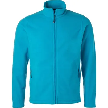 pracovní mikina James & Nicholson Mikina JN 782 na zip, mikrofleecová, pánská COT02078244003-turquoise L Tyrkysová