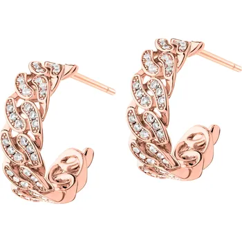 Náušnice Pozlacené náušnice z mosazi se zirkony - AR538-1115