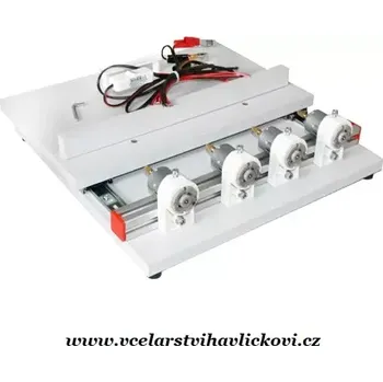 Přípravek na vrtání včelařských rámečků (Vrtací děrovač rámečků 4 vrtačky)