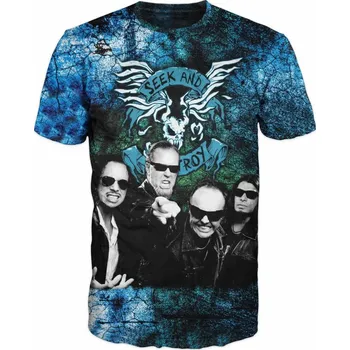 metalove-tricko-Metallica-modre velikost: 5XL - šířka 67 cm, délka 78 cm