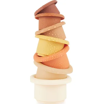 Bieco - Silikonové stohovací kelímky - Chocolate Bliss