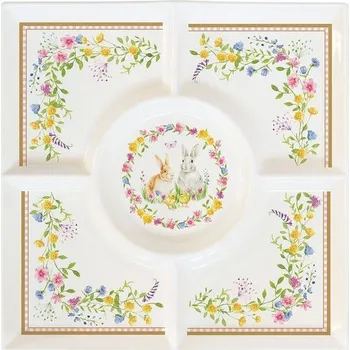 Velikonoční servírovací tác se zajíčky Happy Easter 25x25cm, Easy Life