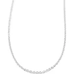 Řetízek z bílého zlata, zdobený Anker v lesklém vzhledu 1,55g