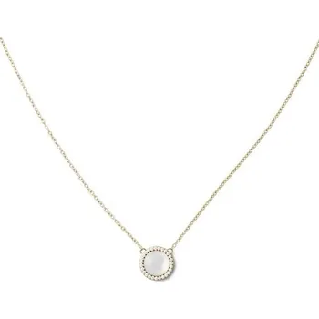 Náhrdelník Daniel Wellington Krásný pozlacený náhrdelník s perletí a krystaly Audrey DW00401441 + 2 měsíce na vrácení zboží